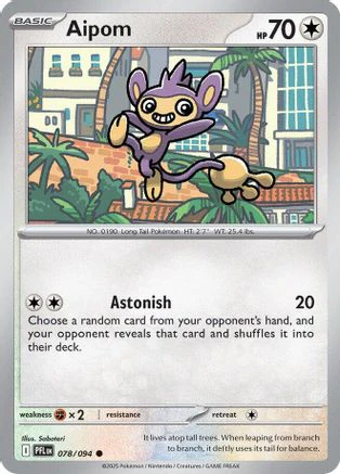 Aipom 078 - Reverse Holofoil ME02 Phantasmal Flames - Common