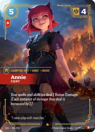 Annie - Fiery (001/024) - Origins Proving Grounds Foil