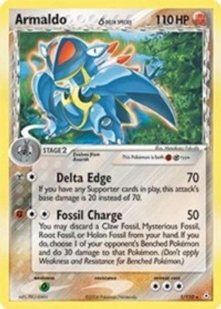 Armaldo (Delta Species) 001 - Holofoil Holon Phantoms - Holo Rare