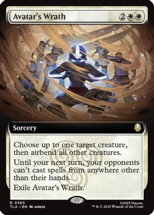 Avatar's Wrath (Extended Art) (TLA-365) - Avatar: The Last Airbender Foil