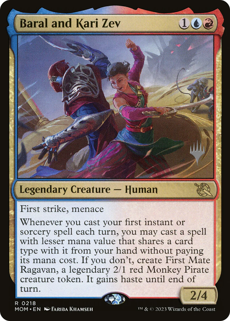 Baral and Kari Zev (PPMOM-218P) - March of the Machine Promos Foil