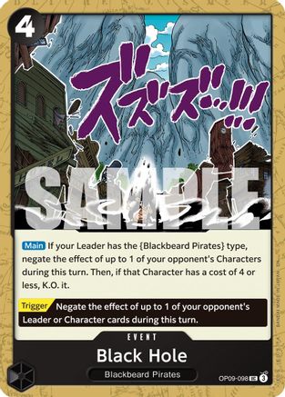 Black Hole (Reprint) (OP09-098) - Premium Booster -The Best- Vol. 2