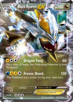 Black Kyurem EX 101/149 - Holofoil Boundaries Crossed - Ultra Rare