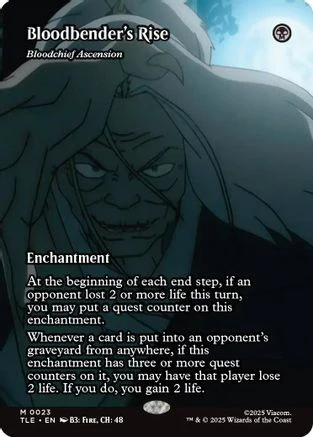 Bloodbender's Rise - Bloodchief Ascension (Borderless) (TLE-023) - Avatar: The Last Airbender: Eternal-Legal Foil