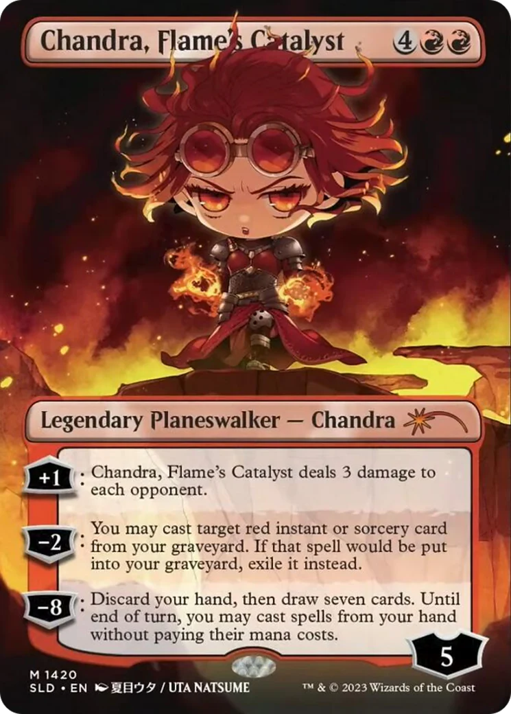 Chandra, Flame's Catalyst (SLD-1420) - Secret Lair Drop (Borderless) Foil