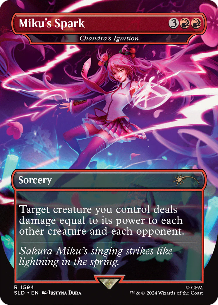 Chandra's Ignition (SLD-1594) - Secret Lair Drop / Miku's Spark (Borderless)