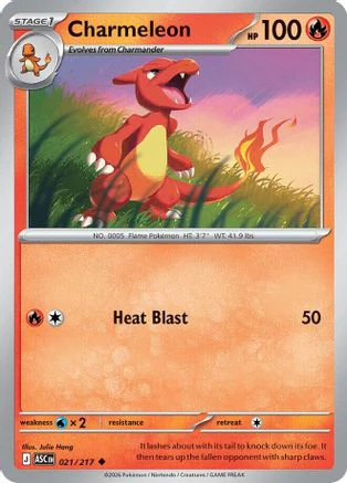Charmeleon 021 - Reverse Holofoil ME Ascended Heroes - Uncommon