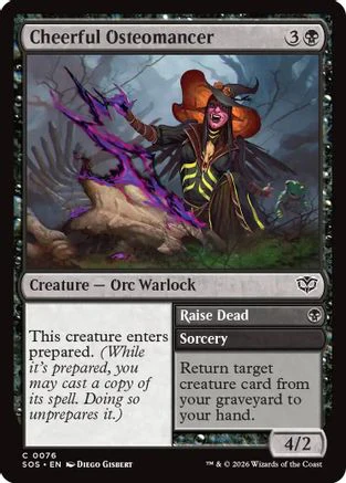 Cheerful Osteomancer (SOS-076) - Secrets of Strixhaven Foil