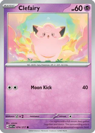 Clefairy 074 - Reverse Holofoil ME Ascended Heroes - Common