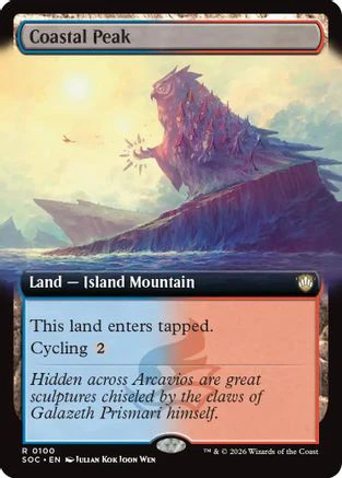 Coastal Peak (Extended Art) (SOC-100) - Commander: Secrets of Strixhaven