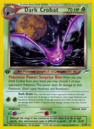 Dark Crobat 002 - Unlimited Holofoil Neo Destiny - Holo Rare