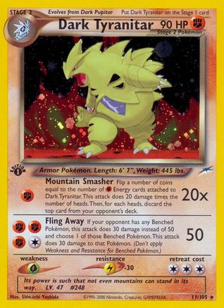 Dark Tyranitar 011 - Unlimited Holofoil Neo Destiny - Holo Rare