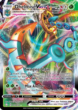 Dhelmise VMAX 010/072  - Holofoil Shining Fates - Ultra Rare