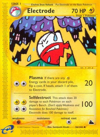 Electrode 036 - Reverse Holofoil Skyridge - Uncommon