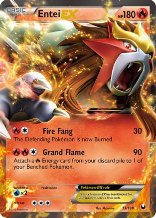 Entei EX 013 - Holofoil Dark Explorers - Ultra Rare