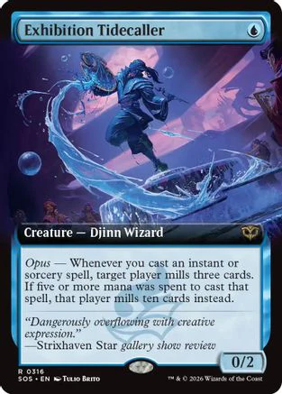Exhibition Tidecaller (Extended Art) (SOS-316) - Secrets of Strixhaven Foil