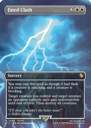 Fated Clash (Borderless) (FIC-449) - Commander: FINAL FANTASY Foil