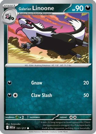 Galarian Linoone 131 - Reverse Holofoil ME Ascended Heroes - Common