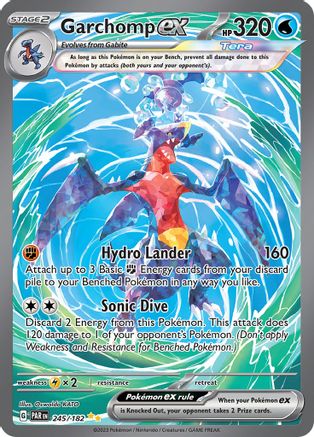 Garchomp ex 245/182  - Holofoil SV04 Paradox Rift - Special Illustration Rare