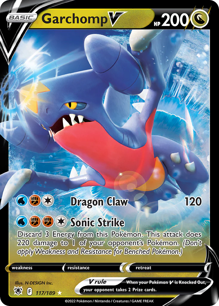 Garchomp V 117/189 - Holofoil SWSH10 Astral Radiance - Ultra Rare