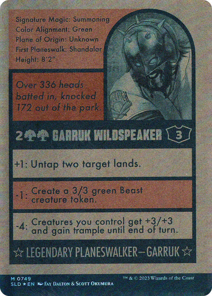 Garruk Wildspeaker // Garruk Wildspeaker (SLD-749) - Secret Lair Drop: (Full Art) (Borderless) Foil - Image 2