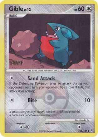 Gible 106/147  - Reverse Holofoil League & Championship Cards - Promo