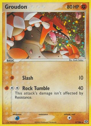 Groudon 005/106 - Holofoil Emerald - Holo Rare