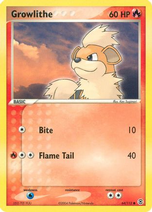 Growlithe 064/112  FireRed & LeafGreen - Common