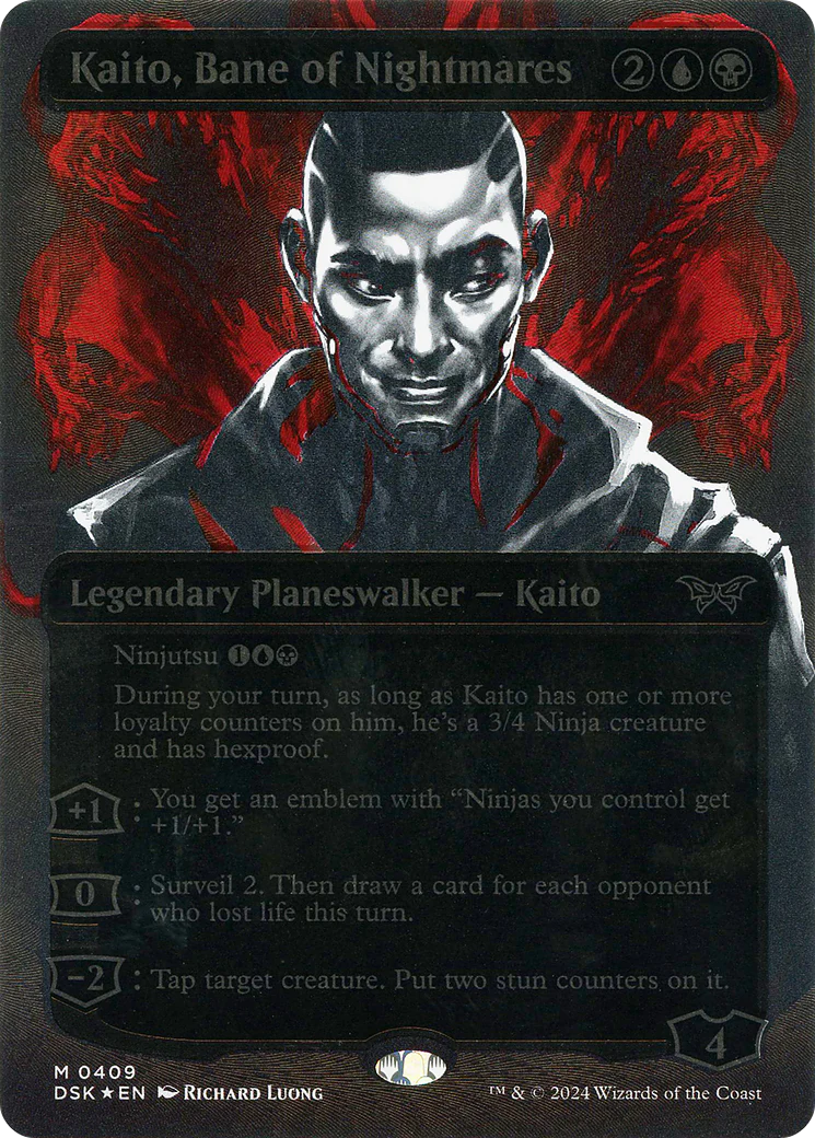 Kaito, Bane of Nightmares (DSK-409) - Duskmourn: House of Horror: (Showcase) (Borderless) Foil