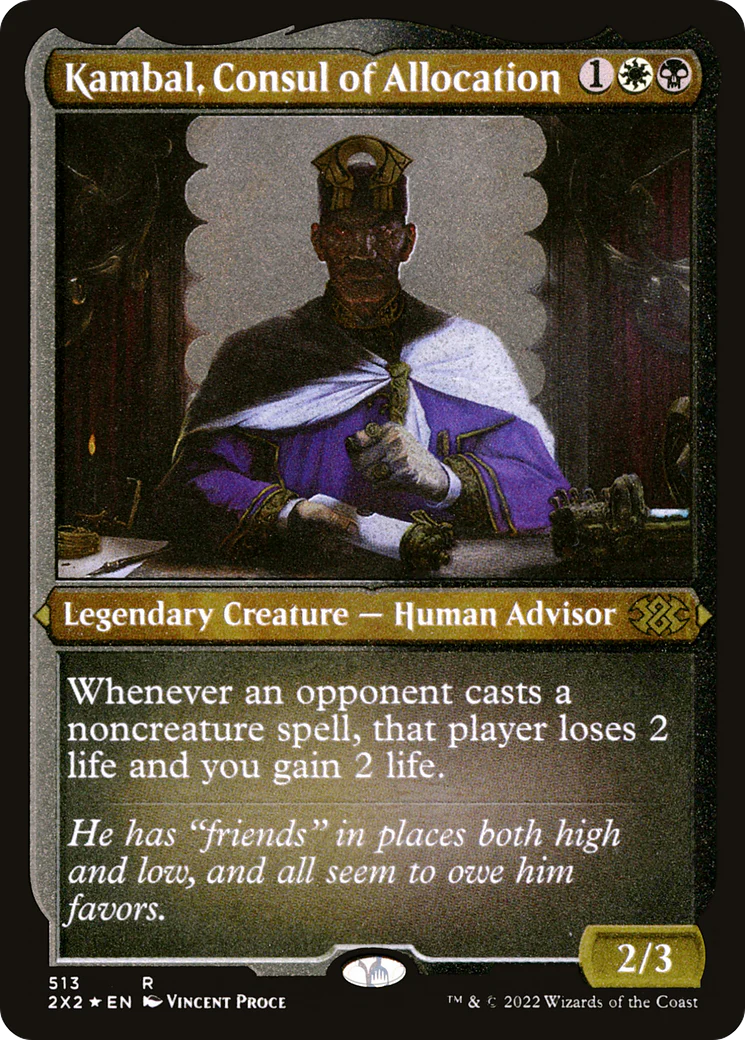Kambal, Consul of Allocation (Foil Etched) (2X2-513) - Double Masters 2022 Foil