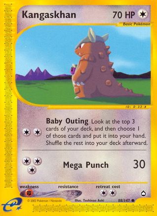 Kangaskhan 088 - Reverse Holofoil Aquapolis - Common