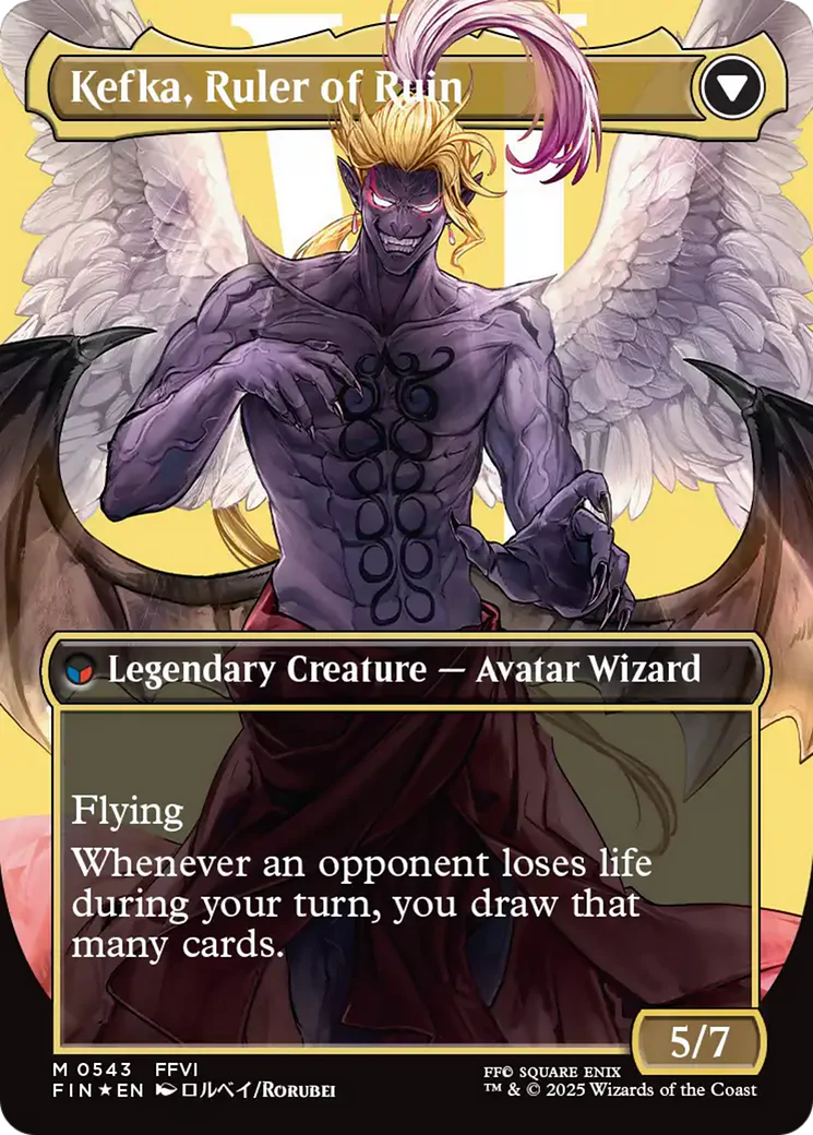 Kefka, Court Mage // Kefka, Ruler of Ruin (FIN-543) - FINAL FANTASY (Borderless) Foil - Image 2