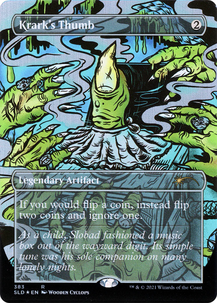 Krark's Thumb // Krark's Thumb (SLD-383) - Secret Lair Drop (Borderless) Foil - Image 3
