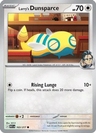 Larry's Dunsparce 163 - Reverse Holofoil ME Ascended Heroes - Common
