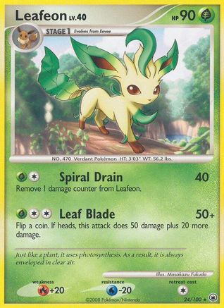 Leafeon (24) 024  - Reverse Holofoil Majestic Dawn - Rare