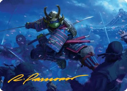 Leonardo, Sewer Samurai Art Card (1/54) (ASTMT-001) - Art Series: Teenage Mutant Ninja Turtles - Image 2