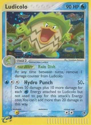 Ludicolo 007 - Reverse Holofoil Sandstorm - Holo Rare