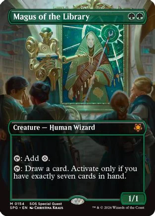Magus of the Library (Borderless) (SPG-154) - Special Guests Foil