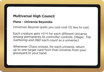 Multiversal High Council (Black Lotus Unknown Planechase) (OVER-) - Oversize Cards