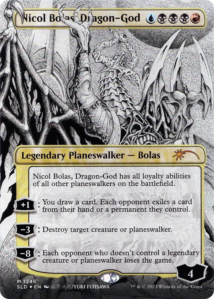 Nicol Bolas, Dragon-God (SLD-1246) - Secret Lair Drop (Borderless) Foil
