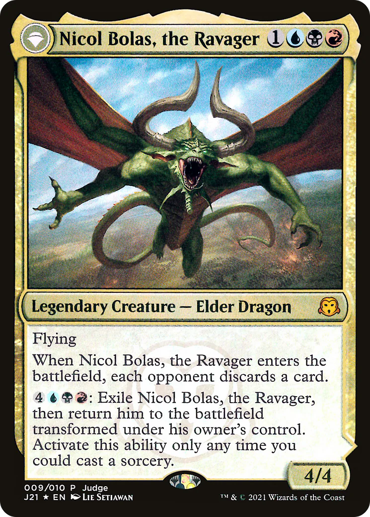 Nicol Bolas, the Ravager // Nicol Bolas, the Arisen (JDG-009) - Judge Gift Cards 2021: (originpwdfc) Foil - Image 3