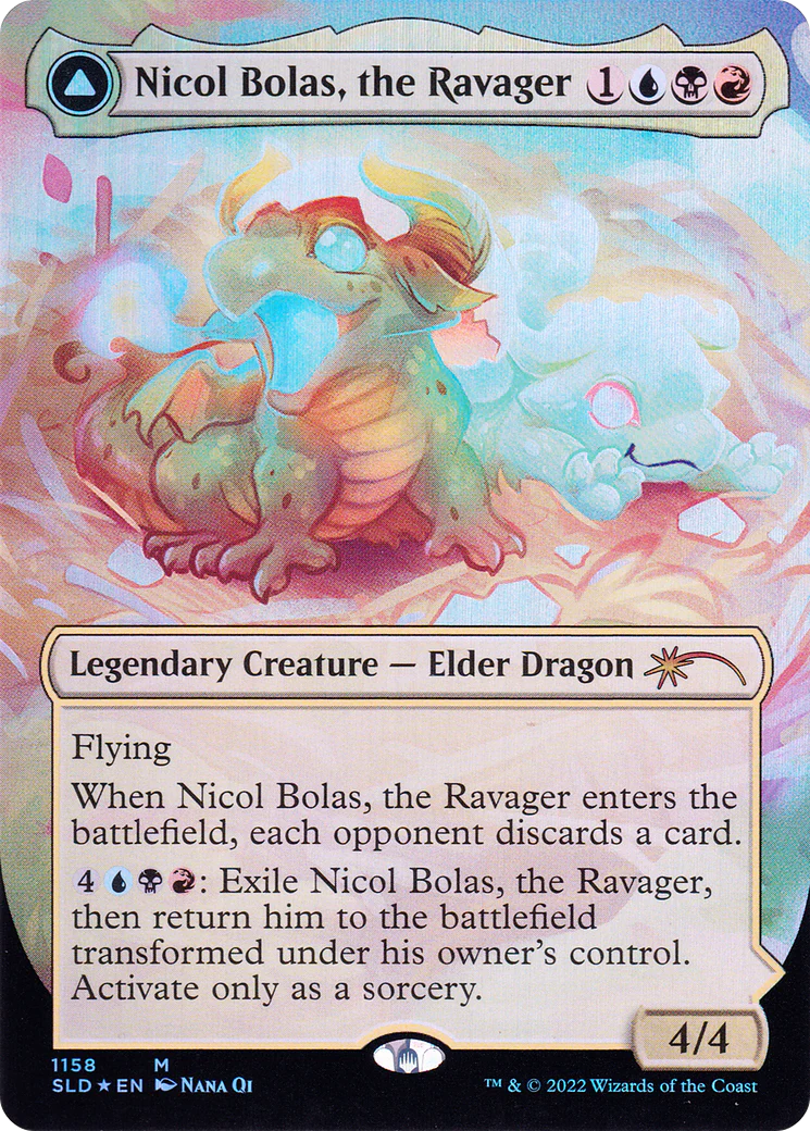 Nicol Bolas, the Ravager // Nicol Bolas, the Arisen (SLD-1158) - Secret Lair Drop (Borderless) Foil - Image 3