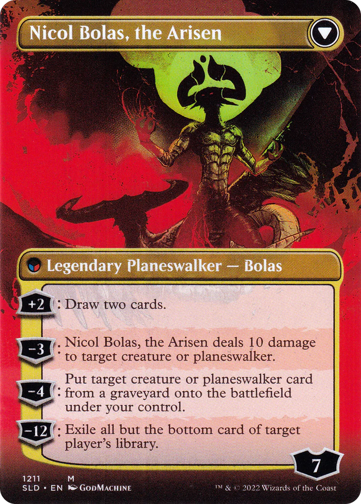 Nicol Bolas, the Ravager // Nicol Bolas, the Arisen (SLD-1211) - Secret Lair Drop (Borderless) - Image 2