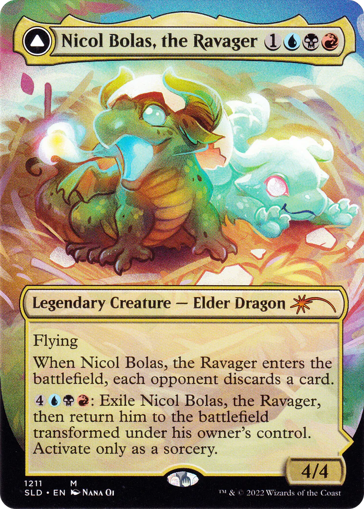 Nicol Bolas, the Ravager // Nicol Bolas, the Arisen (SLD-1211) - Secret Lair Drop (Borderless) - Image 3