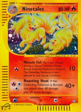 Ninetales (H19) H19 - Holofoil Aquapolis - Holo Rare