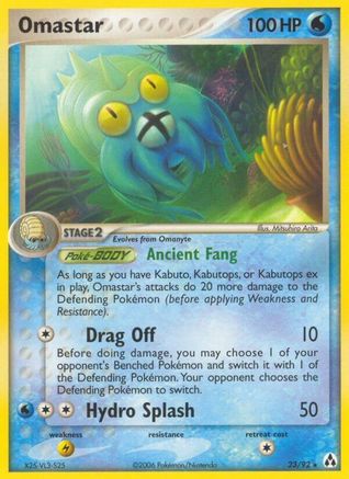 Omastar 023  - Reverse Holofoil Legend Maker - Rare