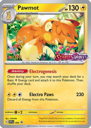Pawmot 006  - Holofoil SV Scarlet & Violet Promo Cards - Promo