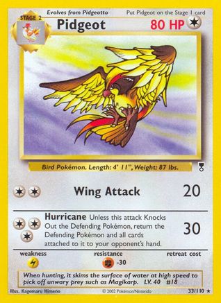Pidgeot 033 - Reverse Holofoil Legendary Collection - Rare