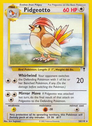 Pidgeotto 034 - Reverse Holofoil Legendary Collection - Rare