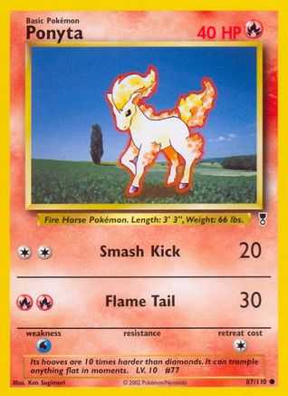 Ponyta 087/110  - Reverse Holofoil Legendary Collection - Common